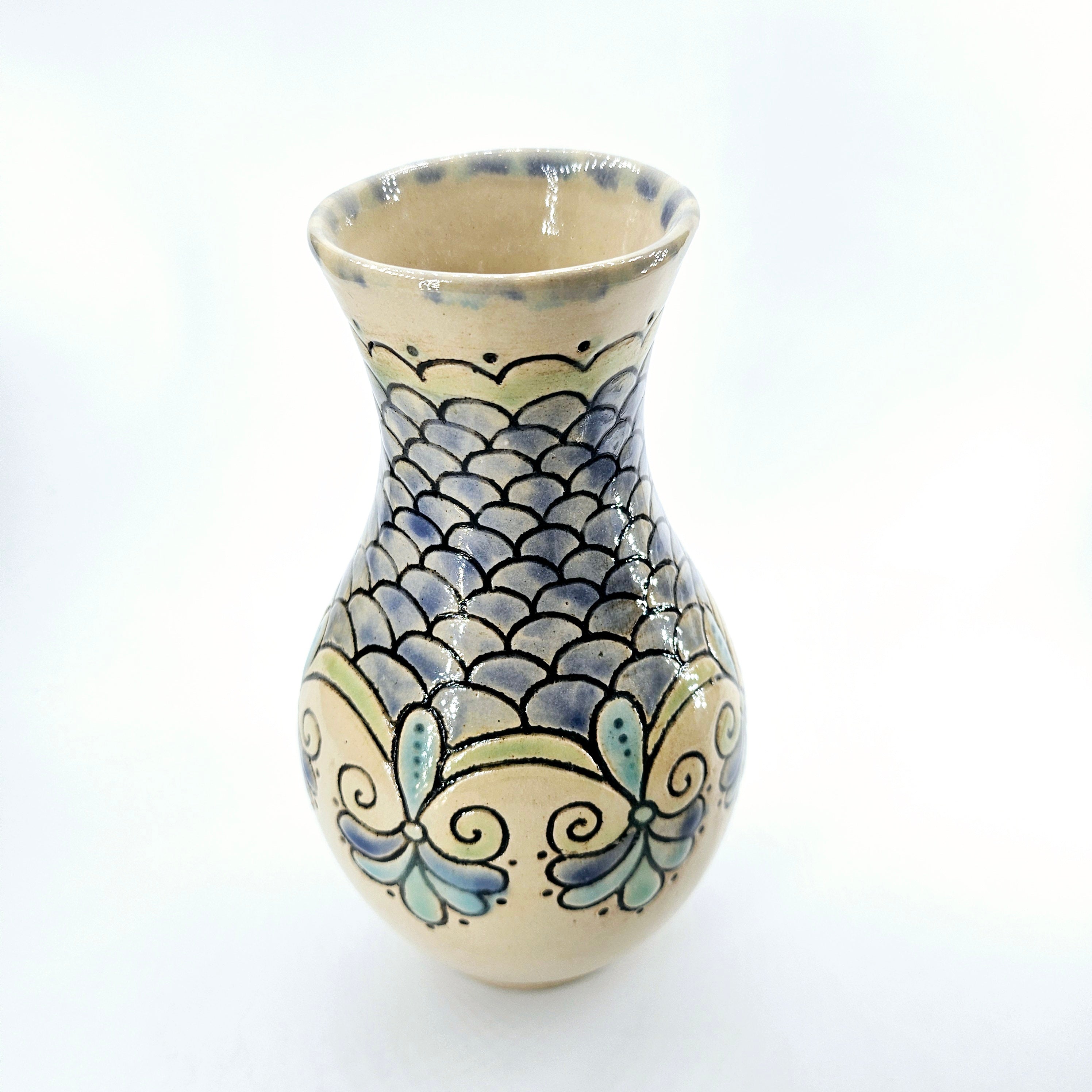 TradiTON Vase - bunt mit historischem Dekor