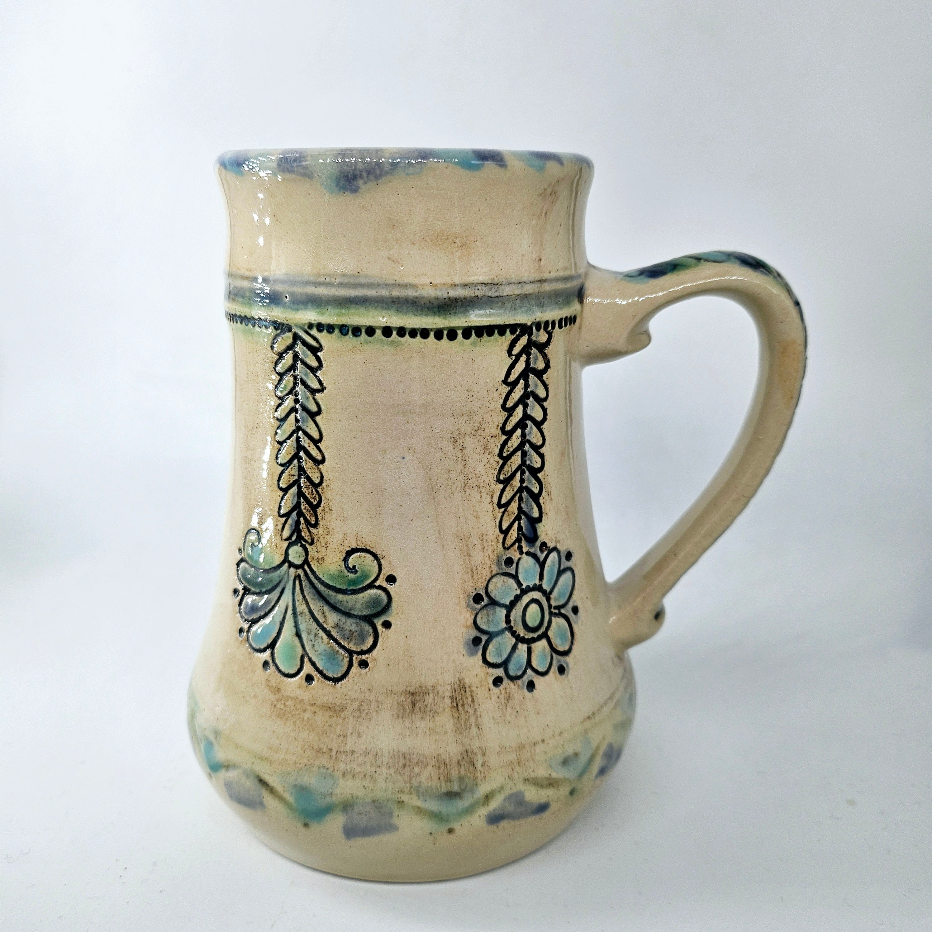 TradiTon Bierkrug bunt mit historischem Dekor