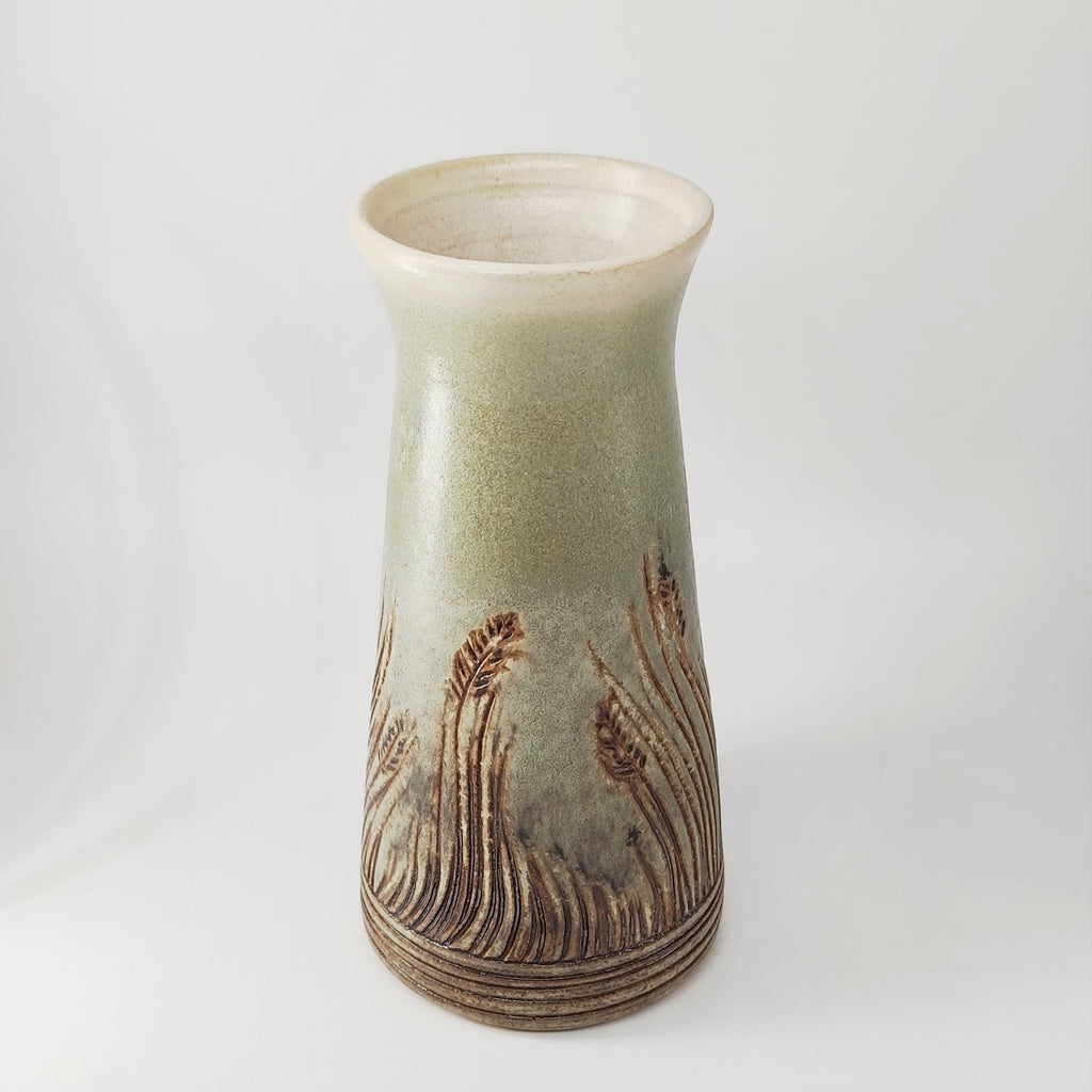 InnovaTon Vase schmal handgemacht mit Gräser Design