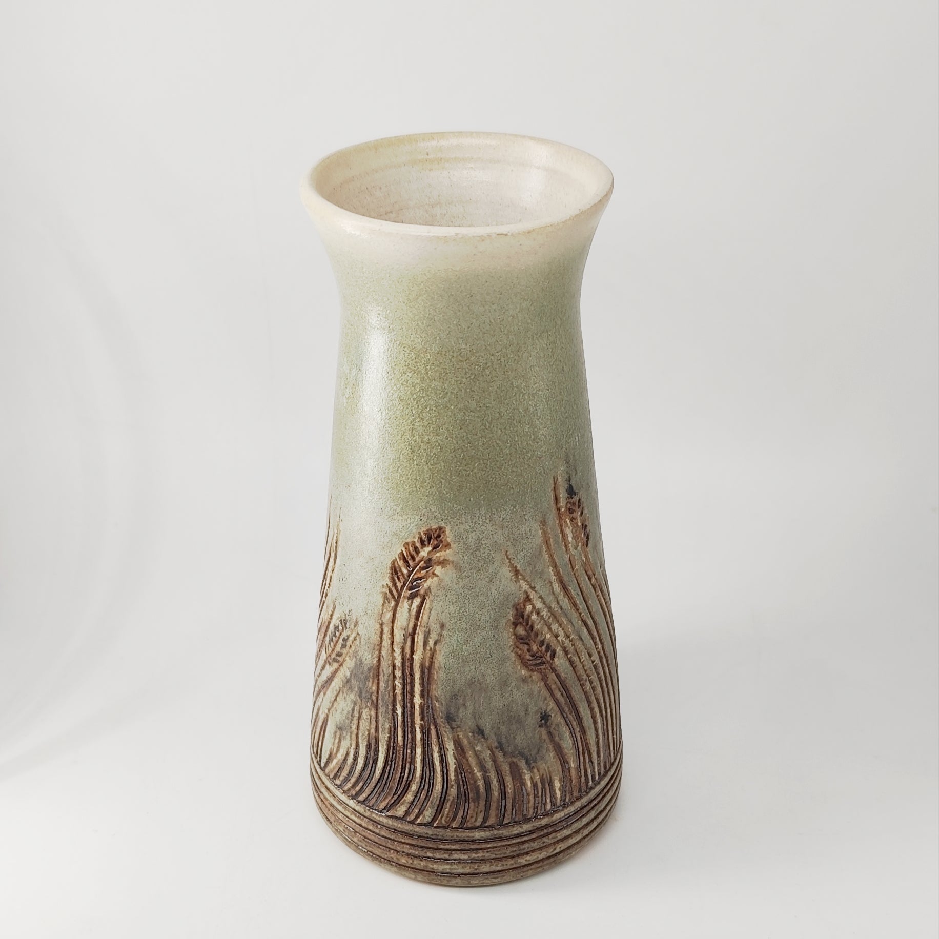 InnovaTon Vase schmal handgemacht mit Gräser Design