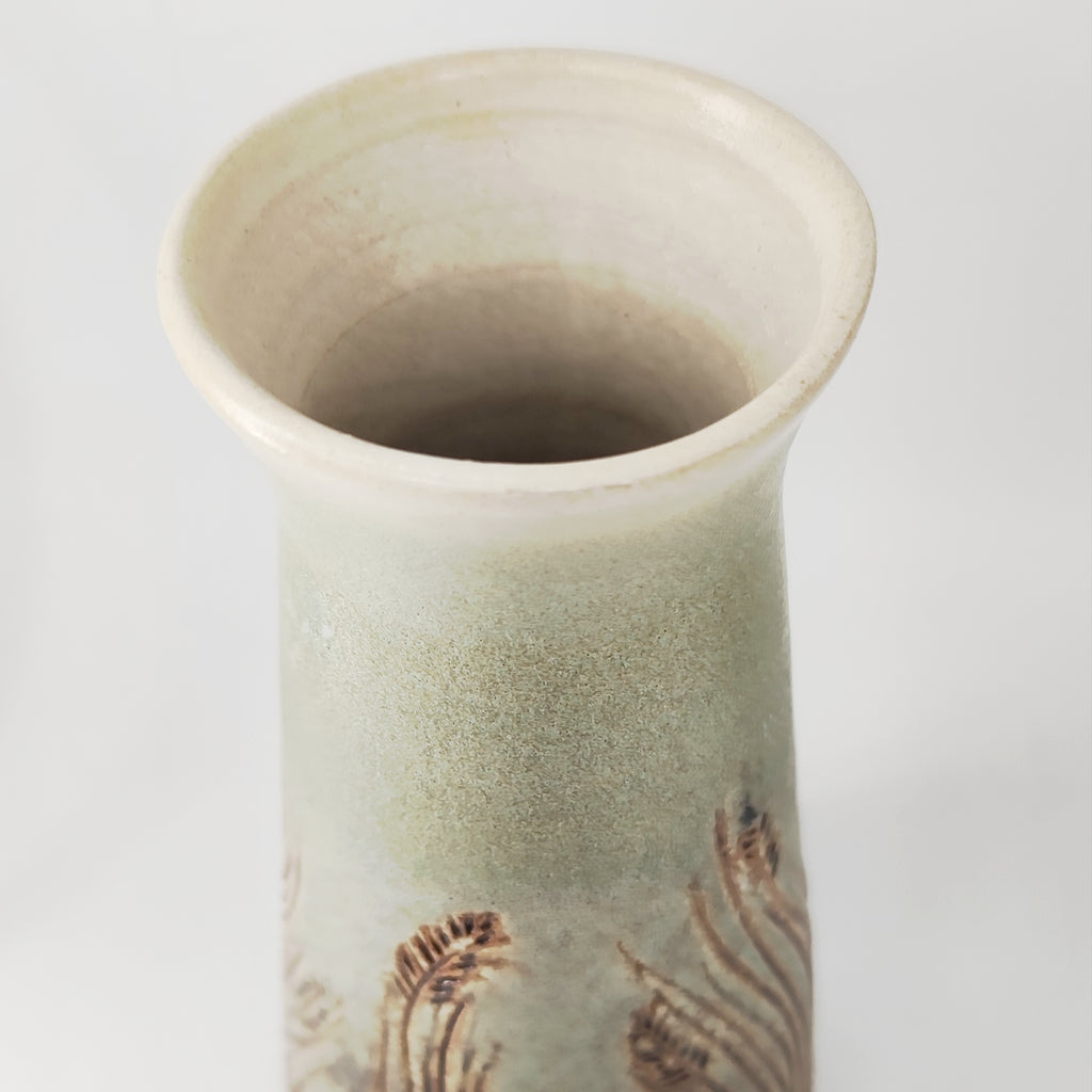 InnovaTon Vase schmal handgemacht mit Gräser Design