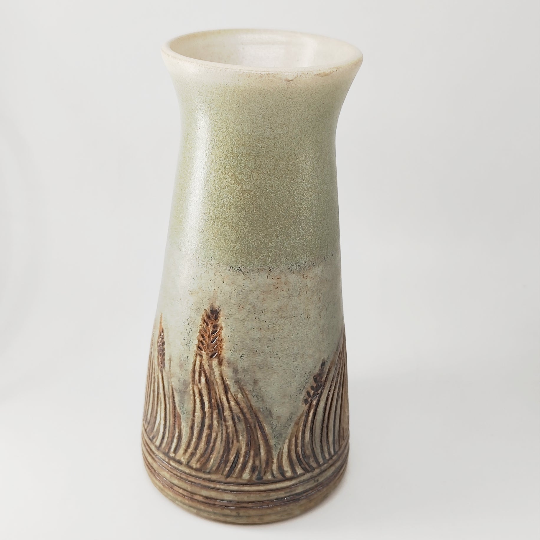 InnovaTon Vase schmal handgemacht mit Gräser Design