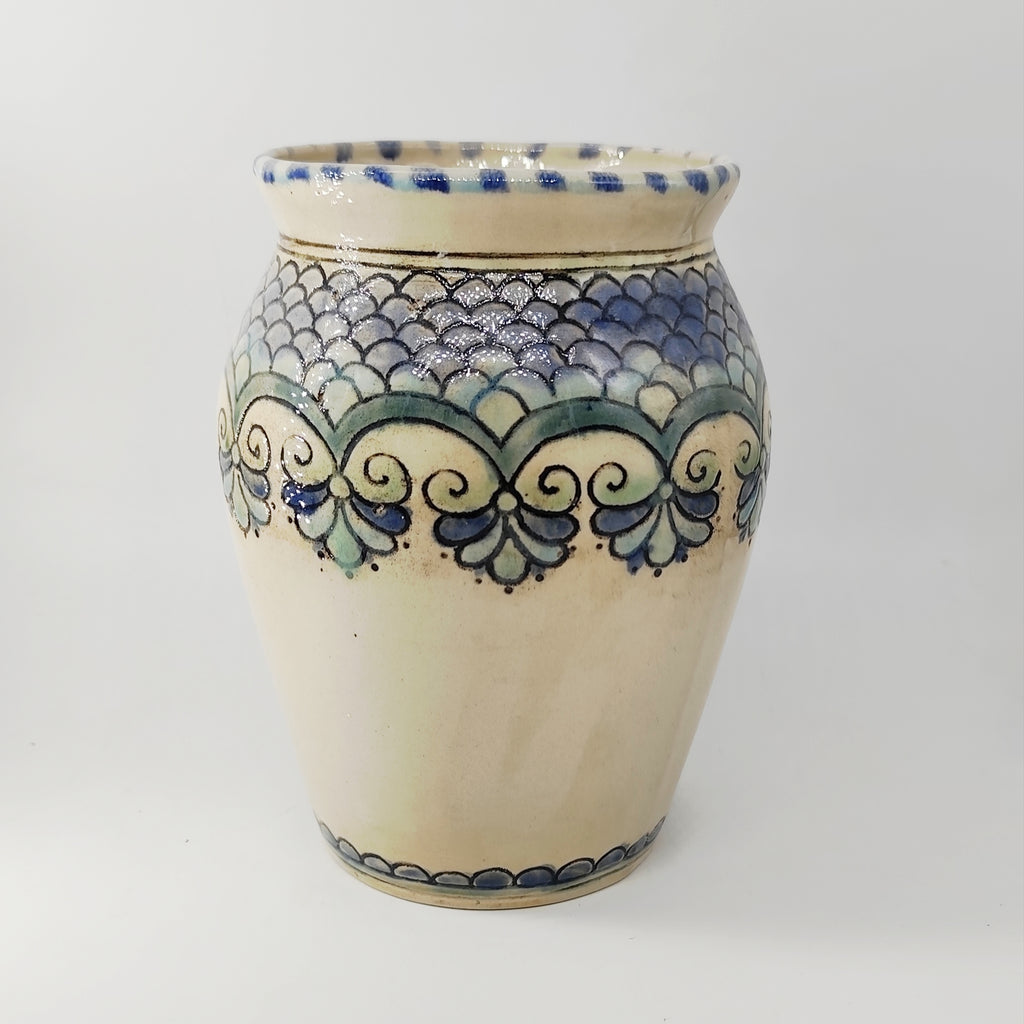 TradiTon Vase groß handgemacht mit historischem Dekor
