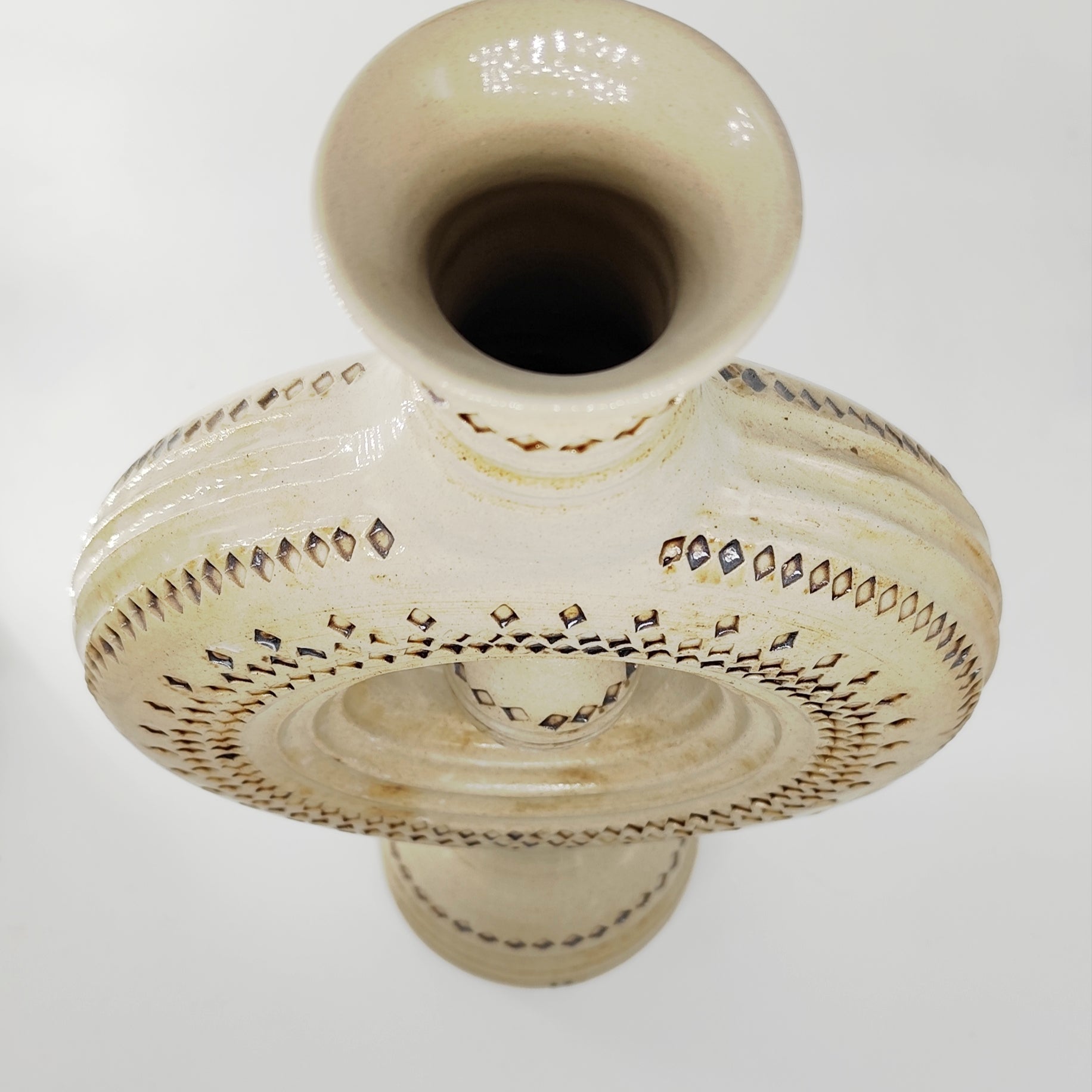 TradiTon Vase groß mit historischen Dekor Rhomben