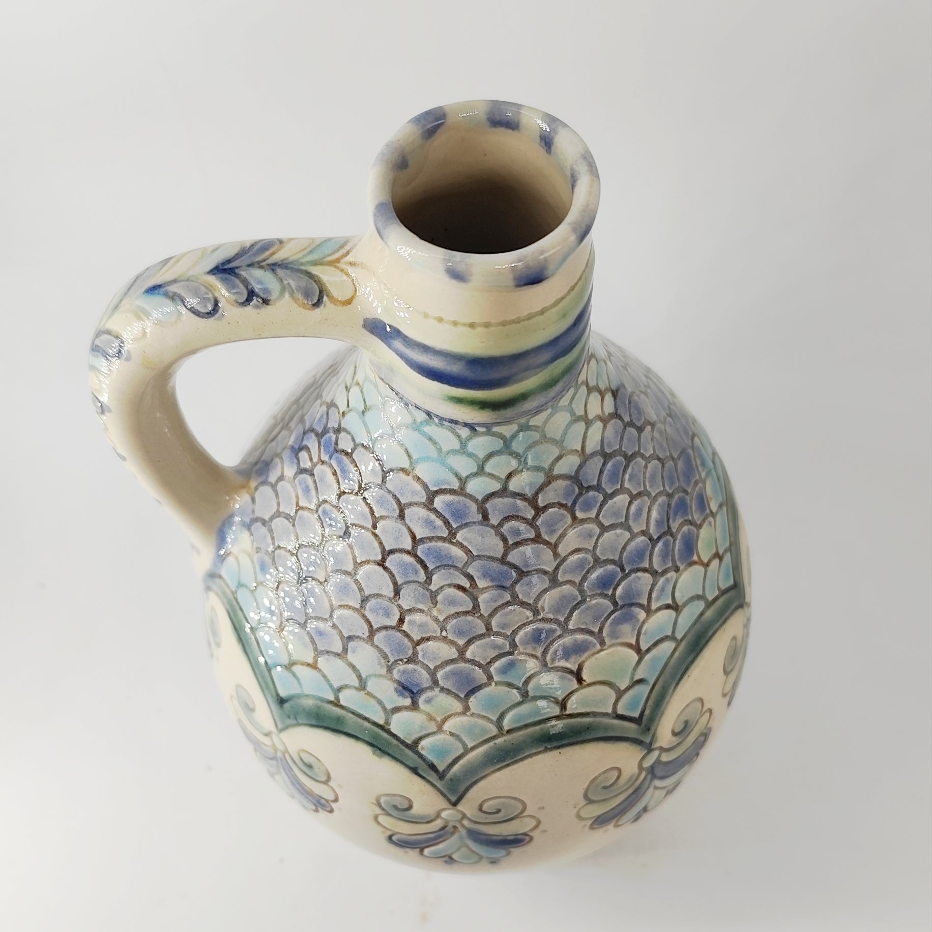 TradiTon Vase Bauchig handgemacht historisches Dekor