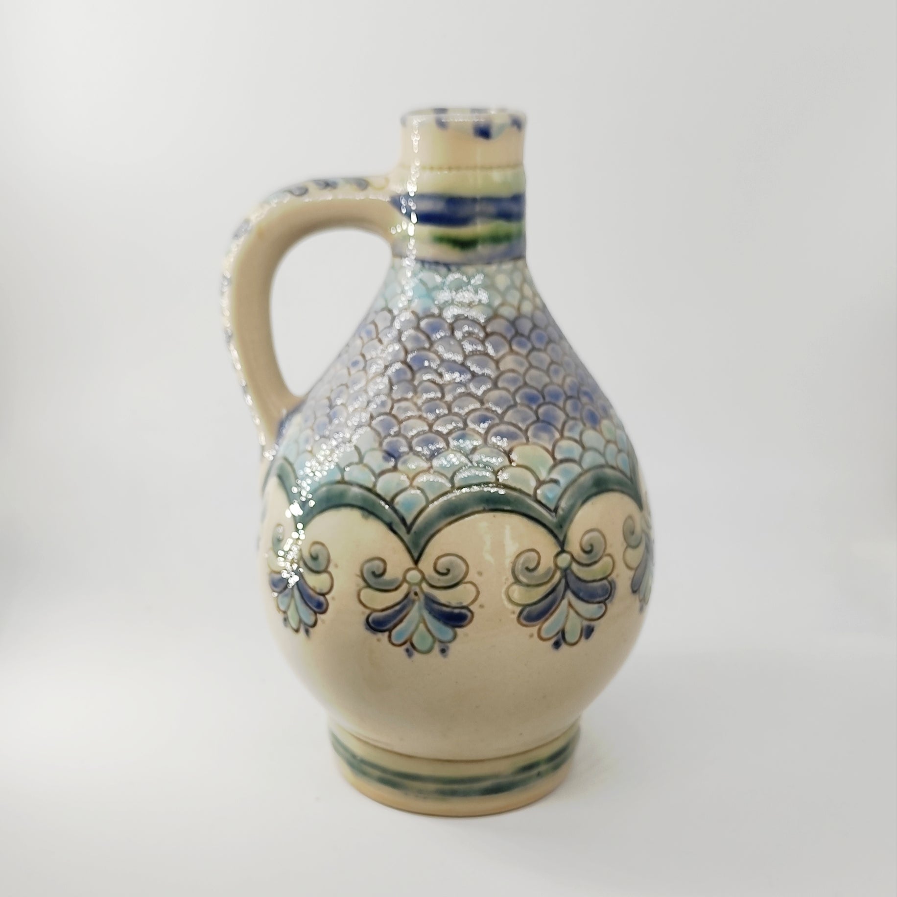 TradiTon Vase Bauchig handgemacht historisches Dekor